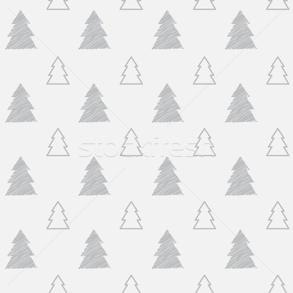 Seamless christmas tree pattern Stock photo © iktash