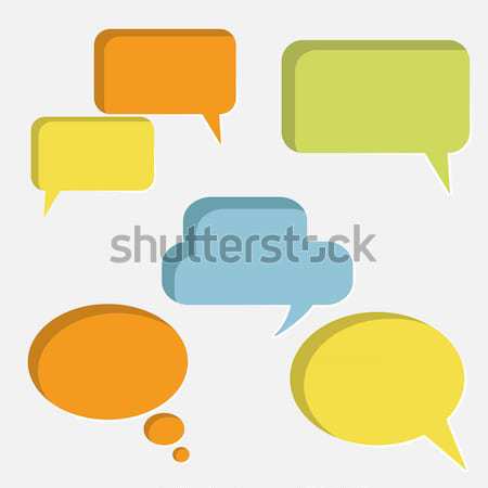 Set of speech bubbles. Vector illustration Stock photo © iktash