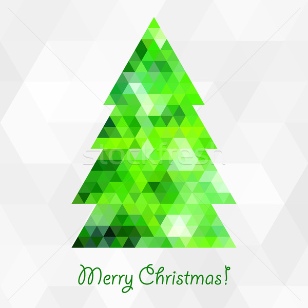 Сток-фото: геометрический · рождественская · елка · дерево · аннотация · искусства · зима