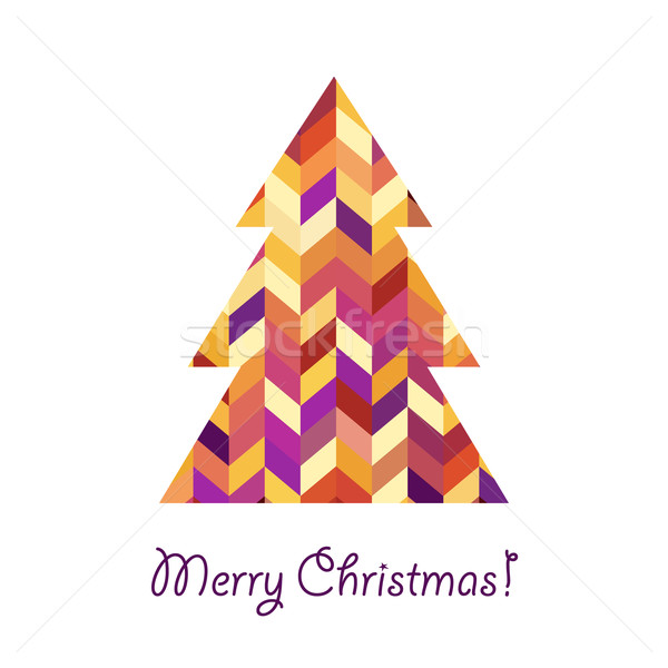 Geometric christmas tree Stock photo © iktash