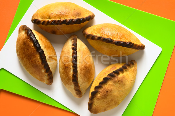 Borsikafű sütemények hagyományos pörkölt hús népszerű Stock fotó © ildi
