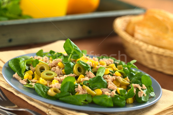 Tuna Sweetcorn and Olive Salad Stock photo © ildi