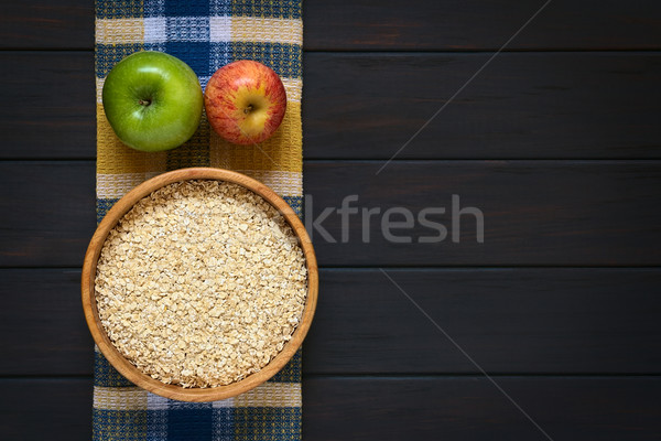 Raw Rolled Oats with Apples Stock photo © ildi
