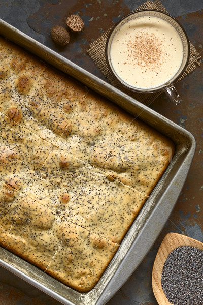 Stockfoto: Poppy · zaad · cake · schaal · zaden