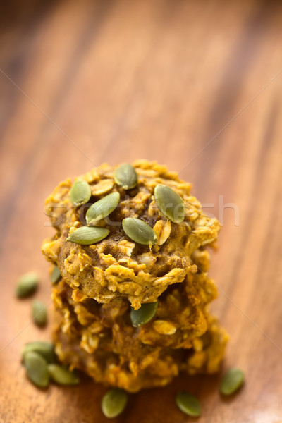 Pumpkin and Oatmeal Drop Cookies Stock photo © ildi