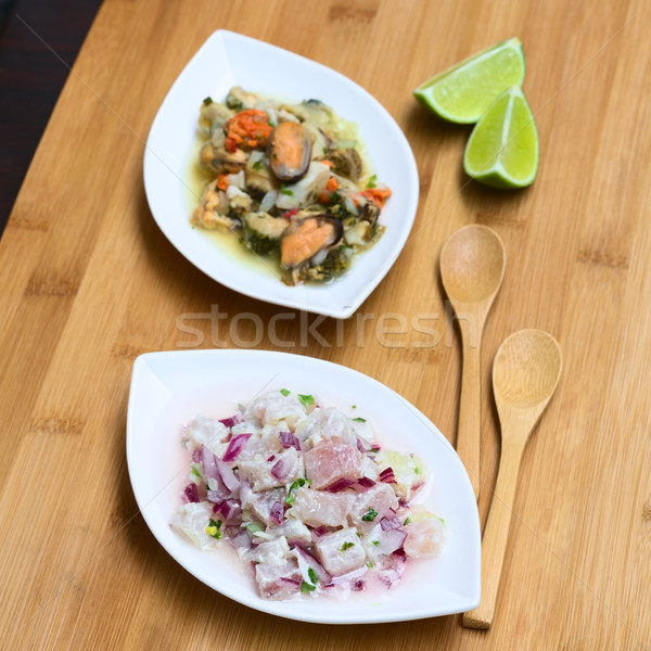 Fish and Shellfish Ceviche Stock photo © ildi
