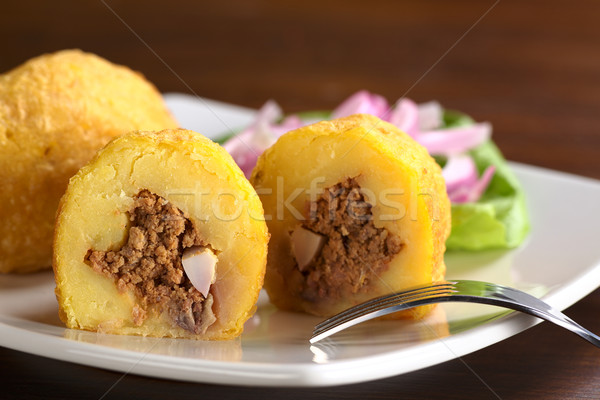 Stock photo: Peruvian Dish Called Papa Rellena