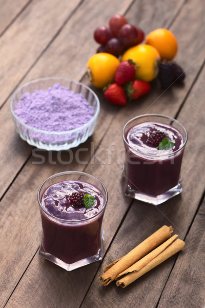 ドリンク 伝統的な 準備 料理 紫色 トウモロコシ ストックフォト © ildi