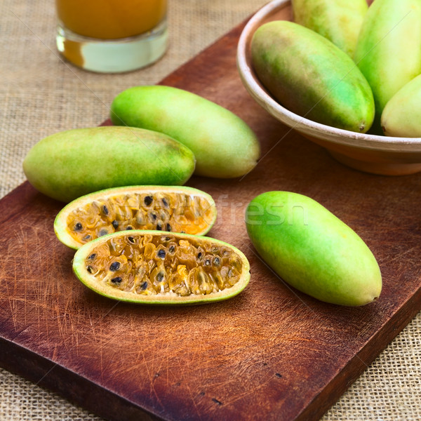 Banana Passionfruit (lat. Passiflora tripartita) Stock photo © ildi