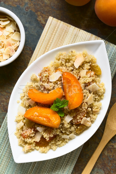 Abricot couscous dessert jaune raisins coco [[stock_photo]] © ildi