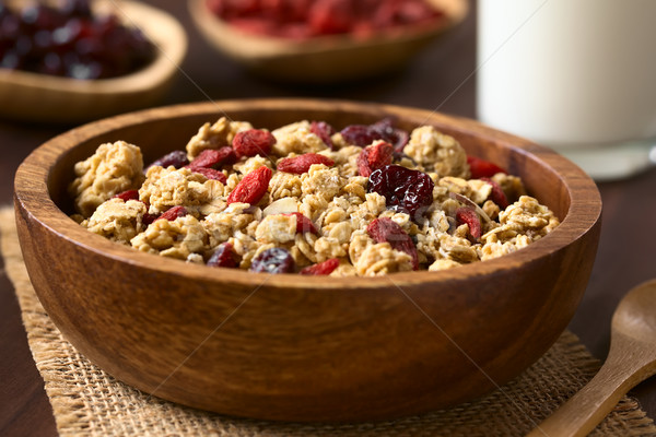 Crunchy Oatmeal Cereal with Almond and Dried Berries Stock photo © ildi