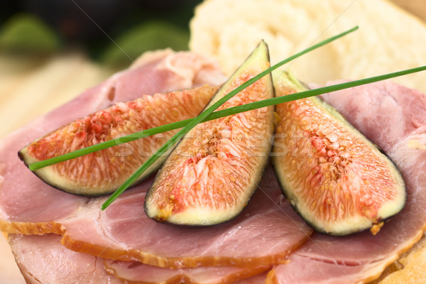 Fig and Ham Sandwich Stock photo © ildi