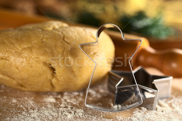 Angel-Shaped Cookie Cutter with Dough Stock photo © ildi