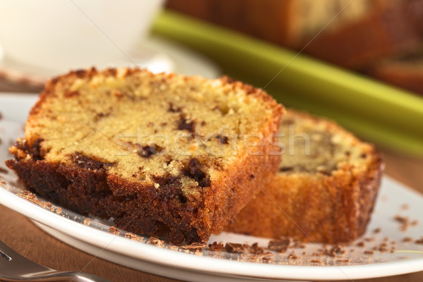 Stockfoto: Pond · cake · vers · eigengemaakt · chocolade