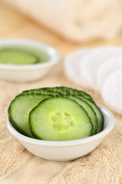 Cucumber Slices as Natural Moisturizer Stock photo © ildi