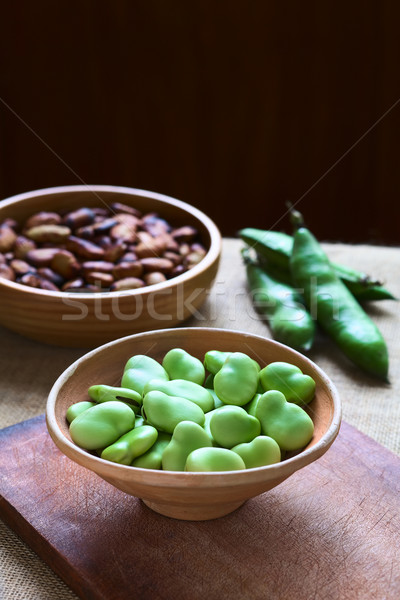 Raw Broad Beans Stock photo © ildi
