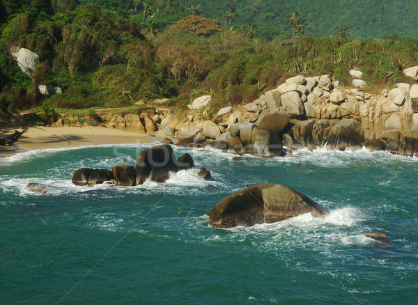 Beach with Cliffs on the Colombian Coast  Stock photo © ildi