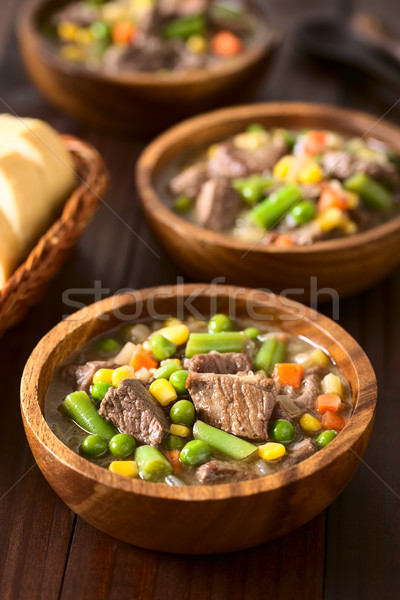 Gulasz wołowy zupa warzyw kolorowy lata marchew Zdjęcia stock © ildi