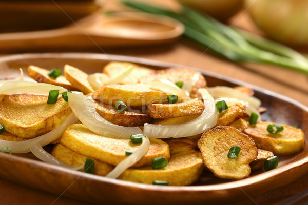 Fried Potato with Onion Stock photo © ildi