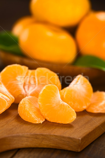Mandarin fa deszka hát szelektív fókusz fókusz elöl Stock fotó © ildi