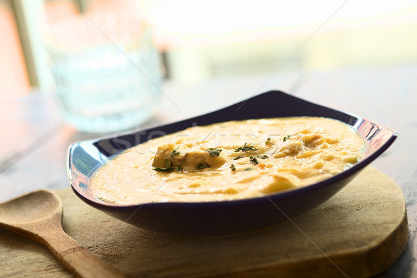 Yellow Split Pea Soup with Chicken Stock photo © ildi