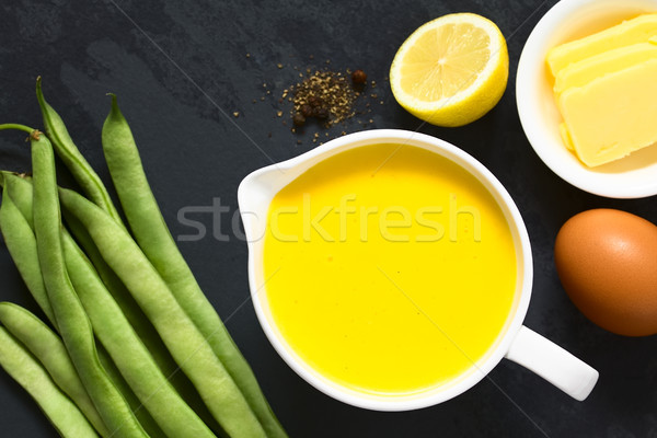 Foto stock: Molho · básico · cozinha · francesa · servido · barco · ingredientes