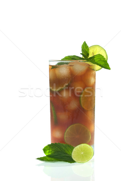 Frissítő jegestea ice tea ki fekete tea Stock fotó © ildi