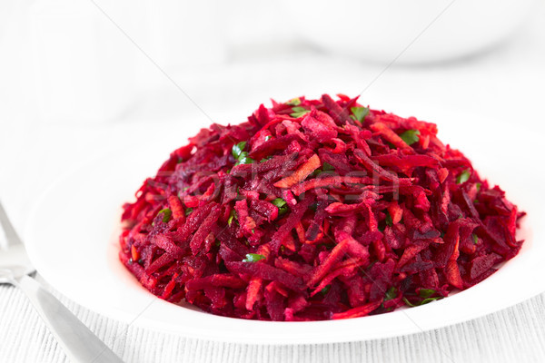 Raw Grated Beetroot, Apple and Carrot Salad Stock photo © ildi