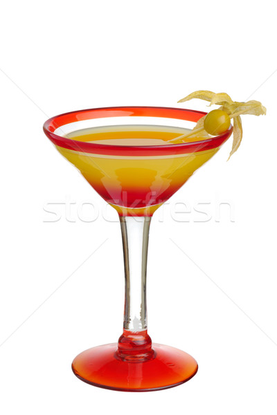 Tequila răsărit iarnă cireş cocktail sticlă Imagine de stoc © ildi
