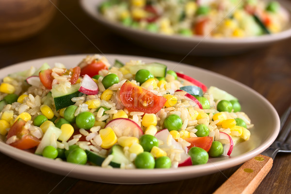 Brown Rice and Vegetable Salad Stock photo © ildi