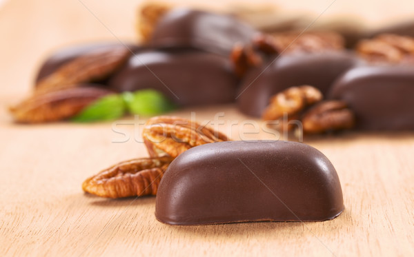 Chocolate Candy with Pecan Nut Stock photo © ildi