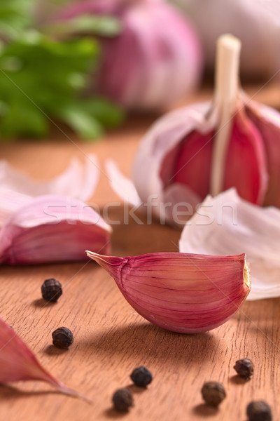 Garlic Cloves and Pepper Corns Stock photo © ildi