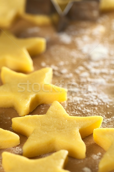 Stock photo: Unbaked Star-Shaped Cookie