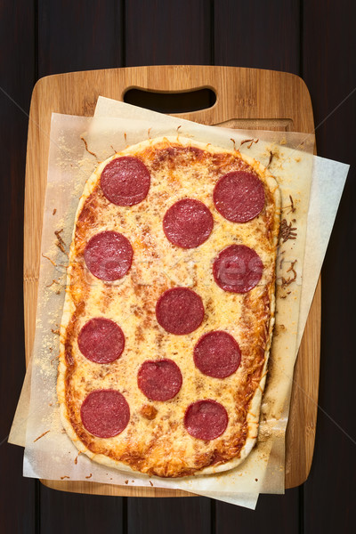 Pepperoni or Salami Pizza Stock photo © ildi