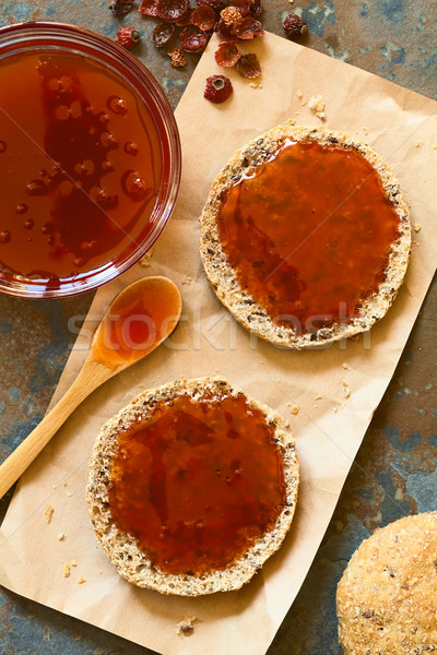 Stock photo: Rose Hip Jam on Bread