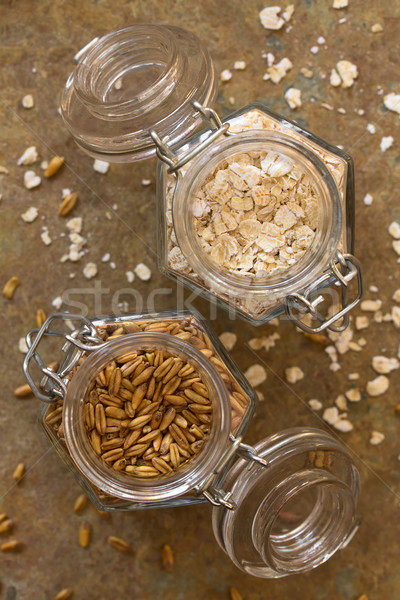Jarファイル 焼いた 燕麦 穀類 スイング ストックフォト © ildi