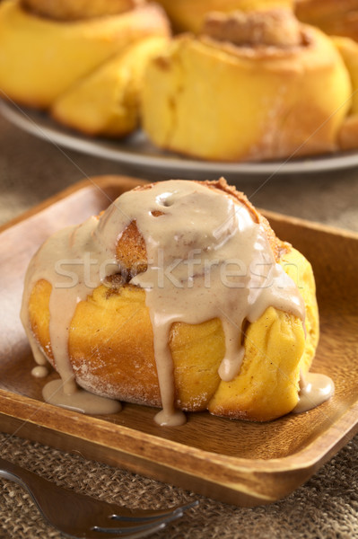 Stock photo: Pumpkin Cinnamon Roll