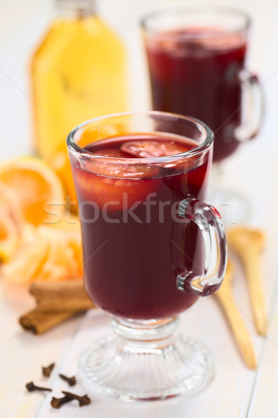 Hot Mulled Wine with Mandarin Stock photo © ildi
