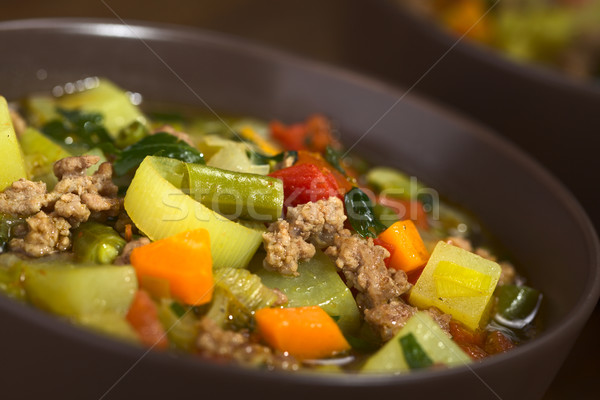 Vegetable Soup with Mincemeat Stock photo © ildi