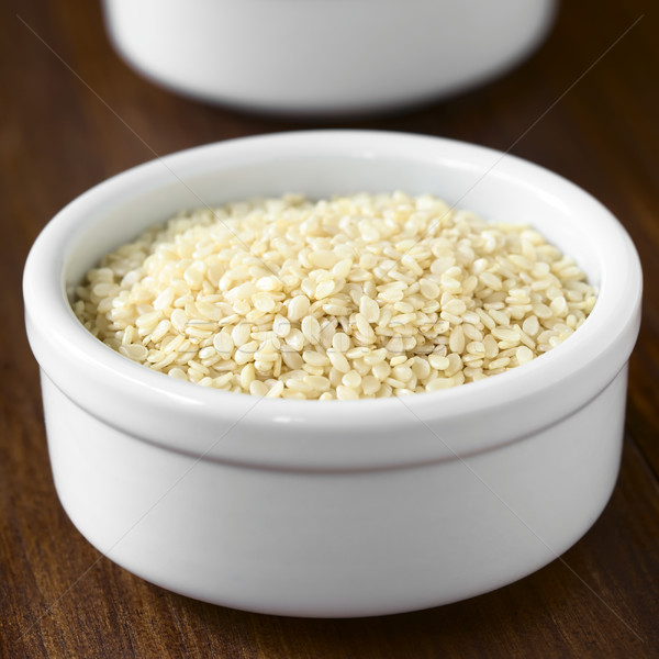 Stock photo: White Sesame Seeds