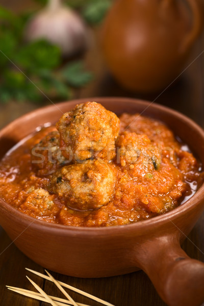 Stock photo: Spanish Albondigas or Meatballs