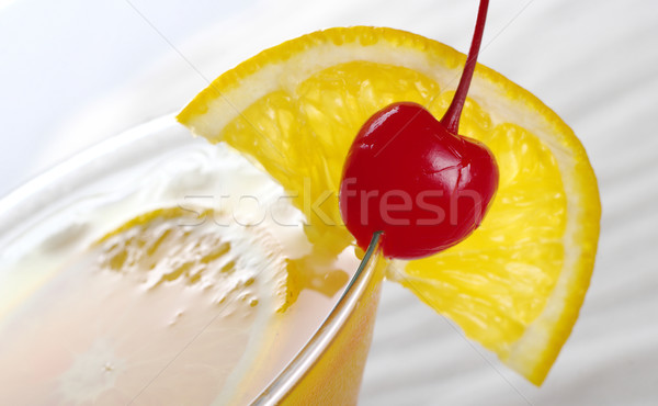 Maraschino Cherry with Orange Slice Stock photo © ildi
