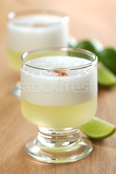 Peruvian Cocktail Called Pisco Sour Stock photo © ildi