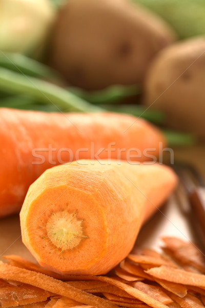 Peeling Carrots Stock photo © ildi