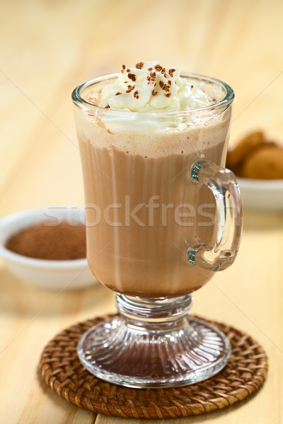 горячий шоколад кремом взбитые сливки шоколадом Top Сток-фото © ildi