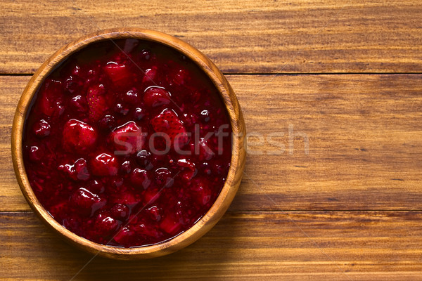 Czerwony Berry deser pudding truskawki Zdjęcia stock © ildi