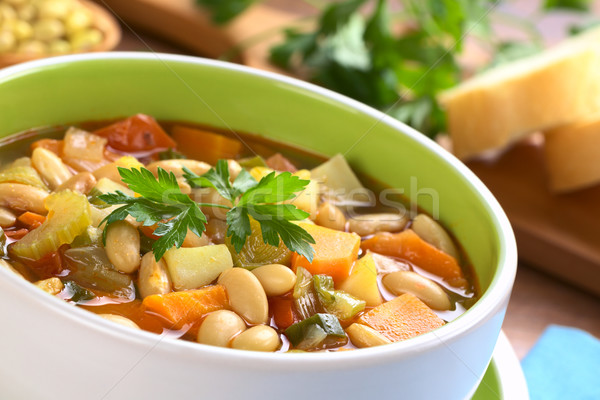 Vegetariano canarino minestra di fagioli fagioli sedano carota Foto d'archivio © ildi