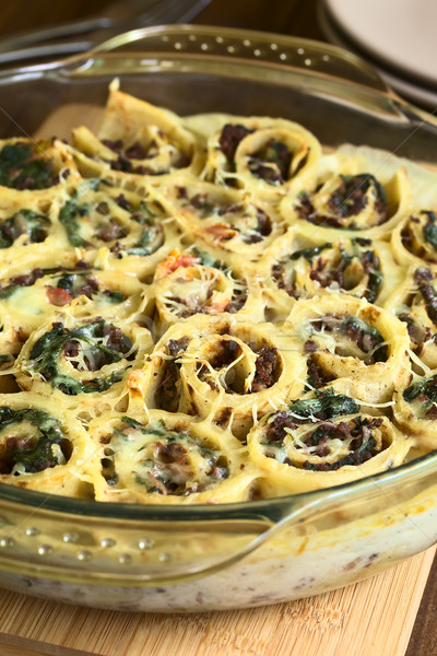 Stock photo: Baked Crepe Rolls Casserole