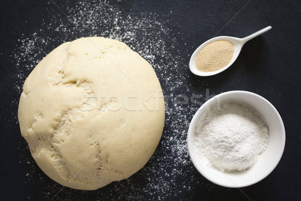 Stock foto: Hefe · Brot · Pizza · Oberfläche · Zutaten · Seite