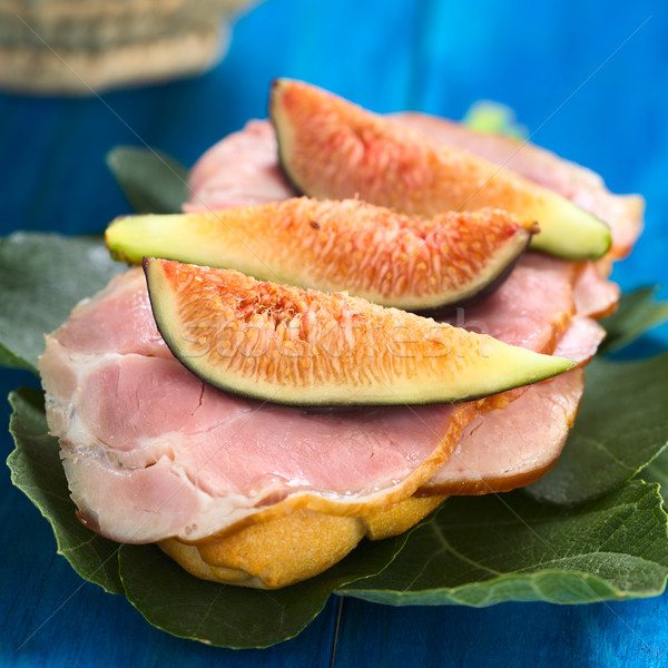 Fig and Ham Sandwich Stock photo © ildi